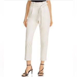Lucy Paris Faux Leather Paperbag High Waist Ankle Pants